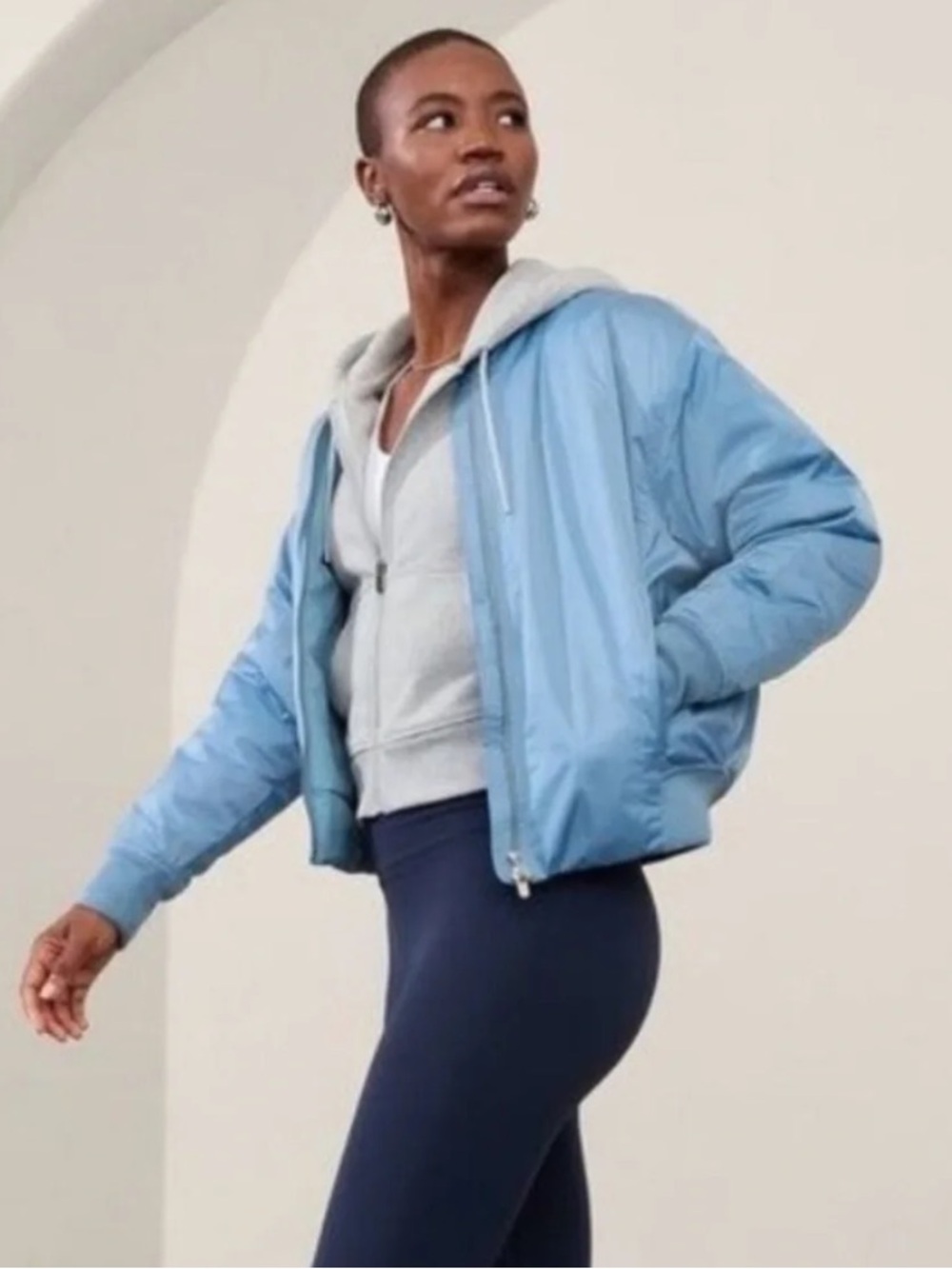 EUC Athleta Sateen Bomber Jacket size medium